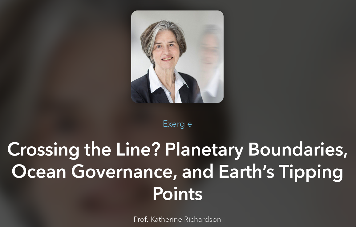 Exergie ─ interview de Katherine Richardson